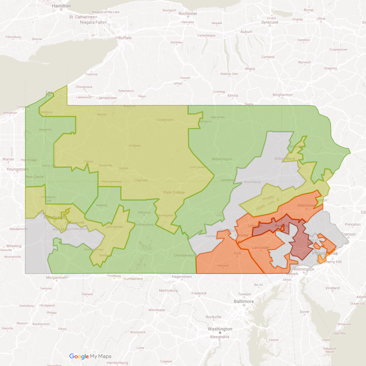 Pennsylvania's congressional districts turn back the clock on voting equality Principally